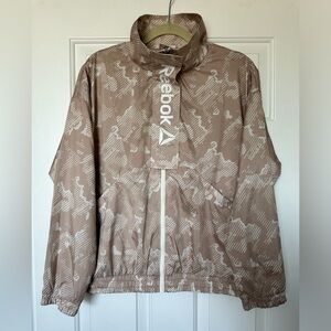 Reebok Printed Mesh Focus Track Jacket With Pockets Women's‎ Size Large